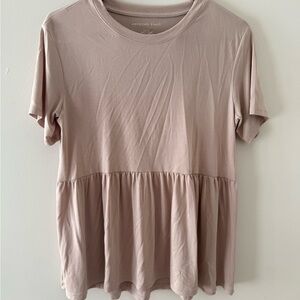 American Eagle Outfitters Women's Mauve Short Sleeve Top